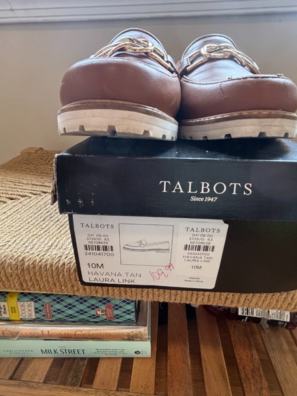 Talbots Havana Tan Laura Link Leather Loafers – Size 10M - Picture 6 of 14